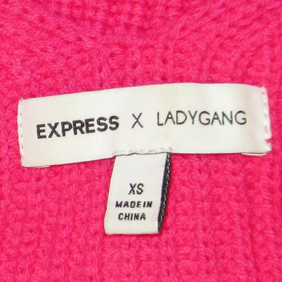 Express Ladygang:Pink Knit Sweater Tank: V-neck XS - Picture 2 of 6